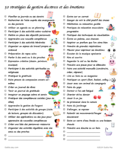 Liste de stratégies de coping pour enfants et adolescents